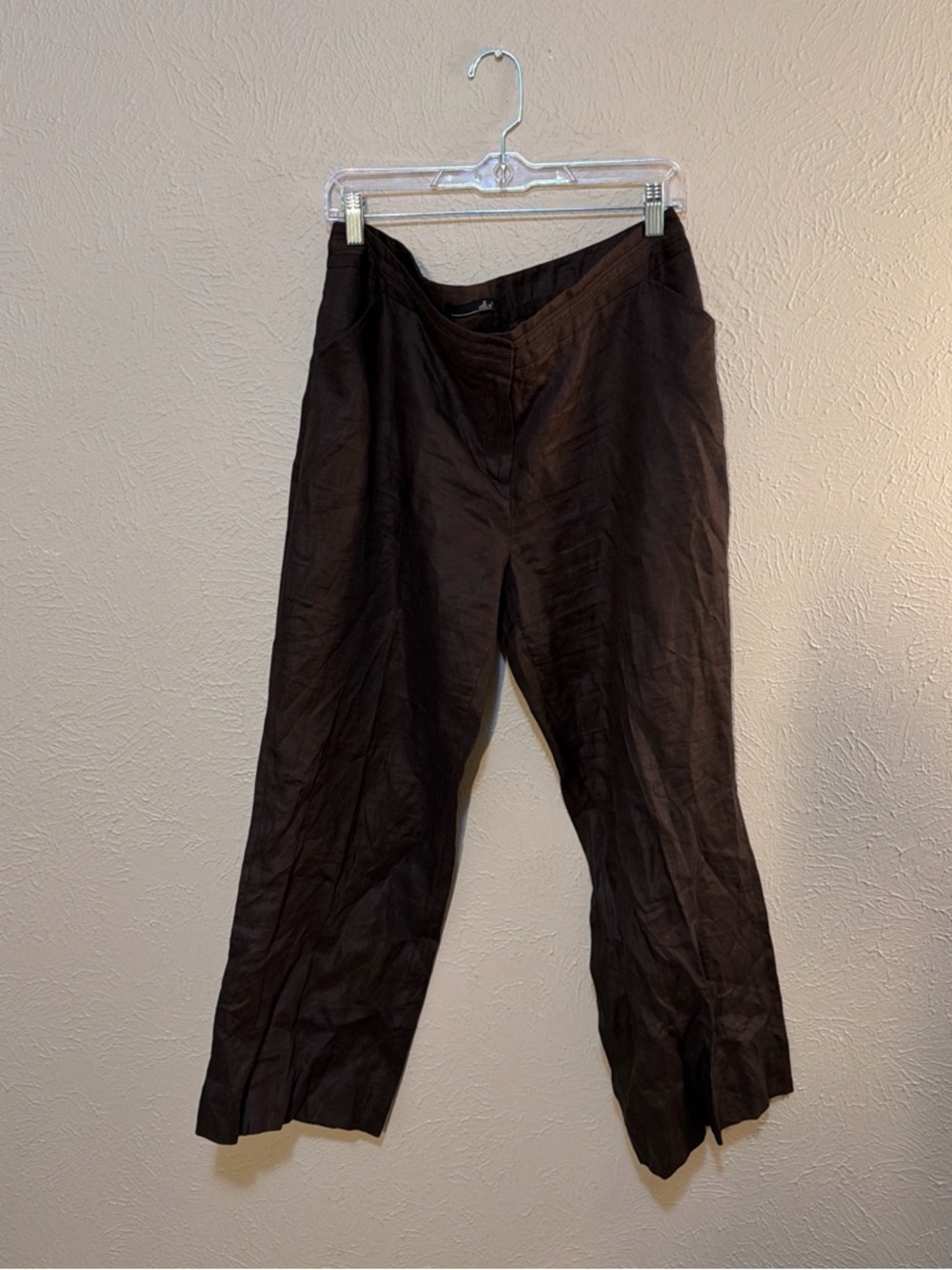 Willi Smith Dark Brown Linen Pants